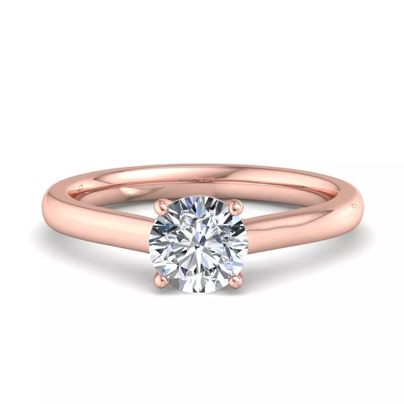 14K Rose Gold Andrea Solitaire Engagement Ring
