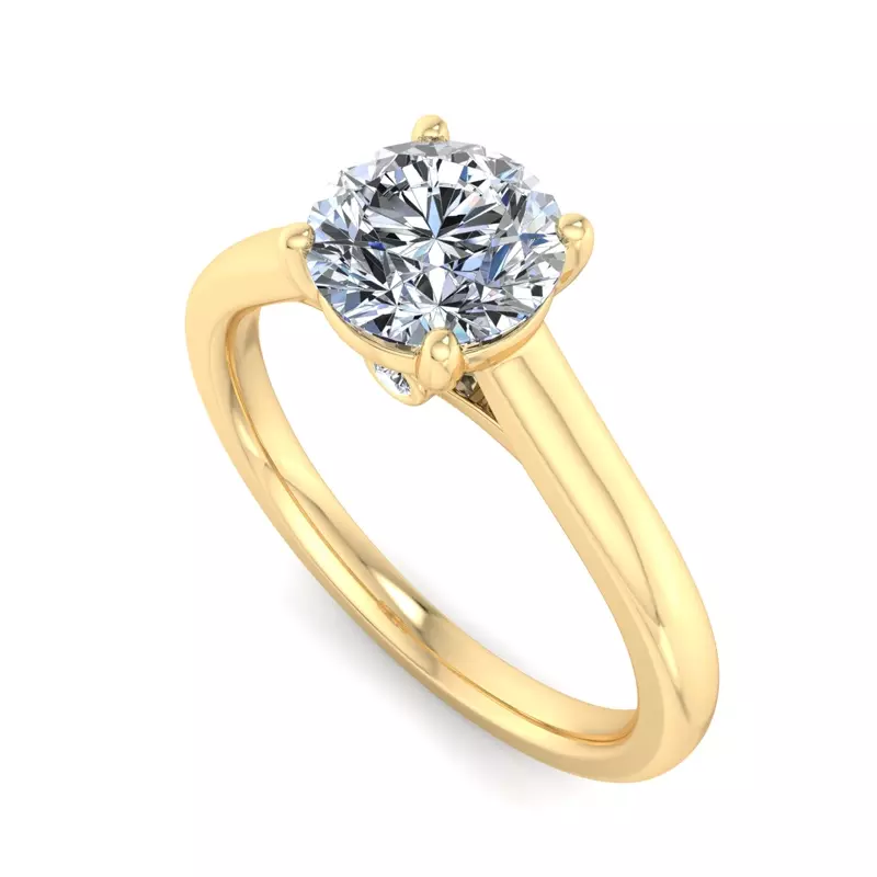 14K Yellow Gold Andrea Solitaire Engagement Ring