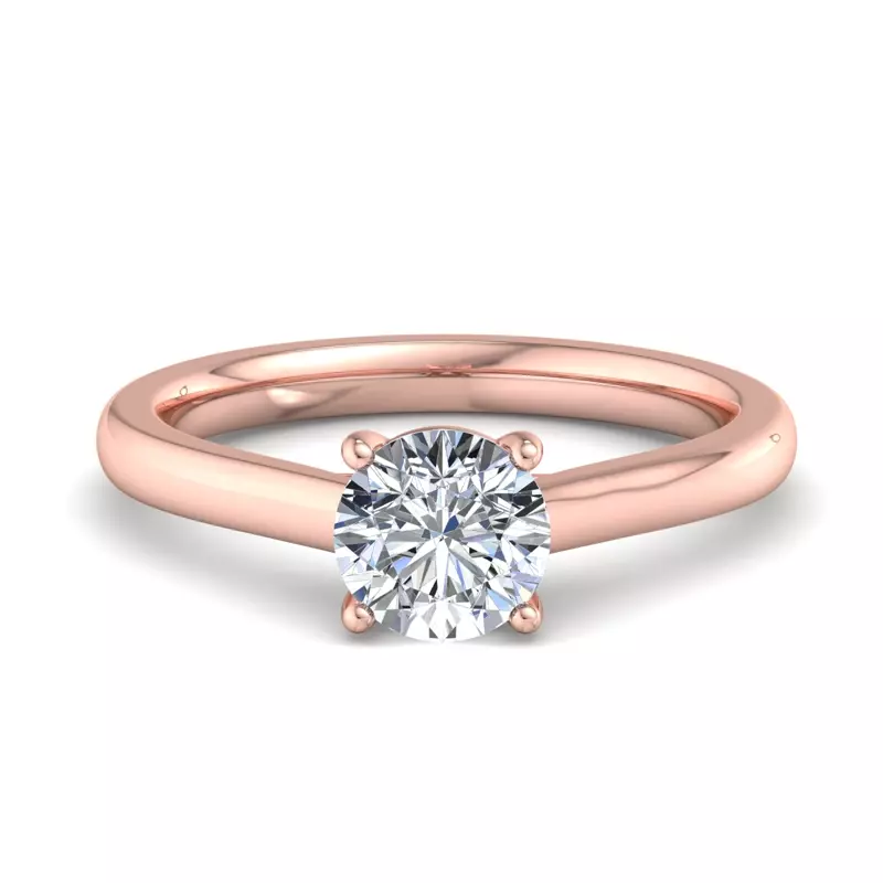 14K Rose Gold Summer Solitaire Engagement Ring