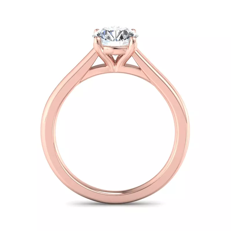 14K Rose Gold Summer Solitaire Engagement Ring