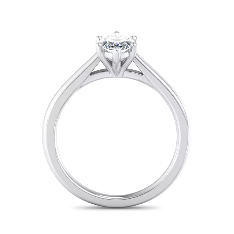 14K White Gold Summer Solitaire Engagement Ring