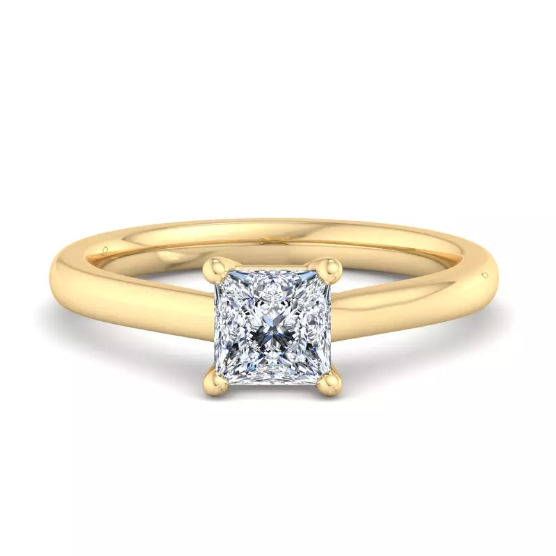 14K Yellow Gold Summer Solitaire Engagement Ring