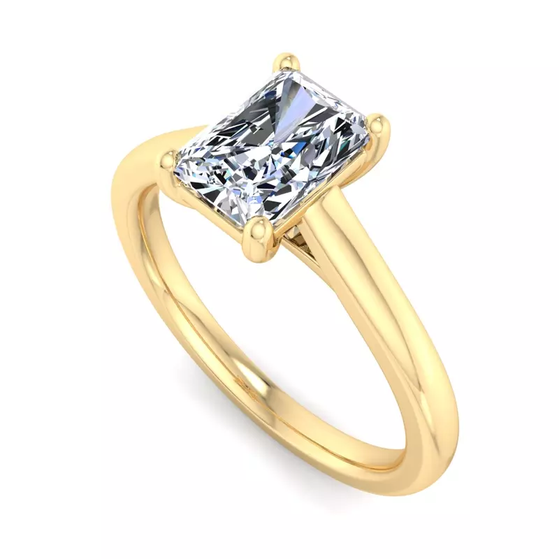 18K Yellow Gold Summer Solitaire Engagement Ring
