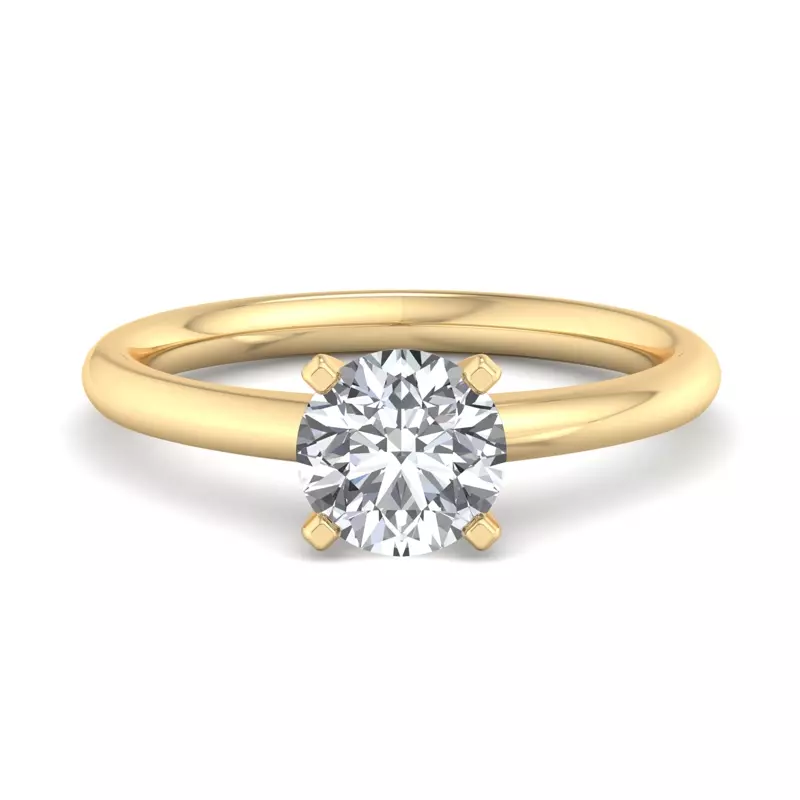 18K Yellow Gold Valeria Solitaire Engagement Ring
