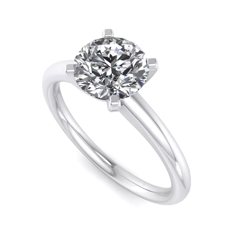 14K White Gold Norah Solitaire Engagement Ring