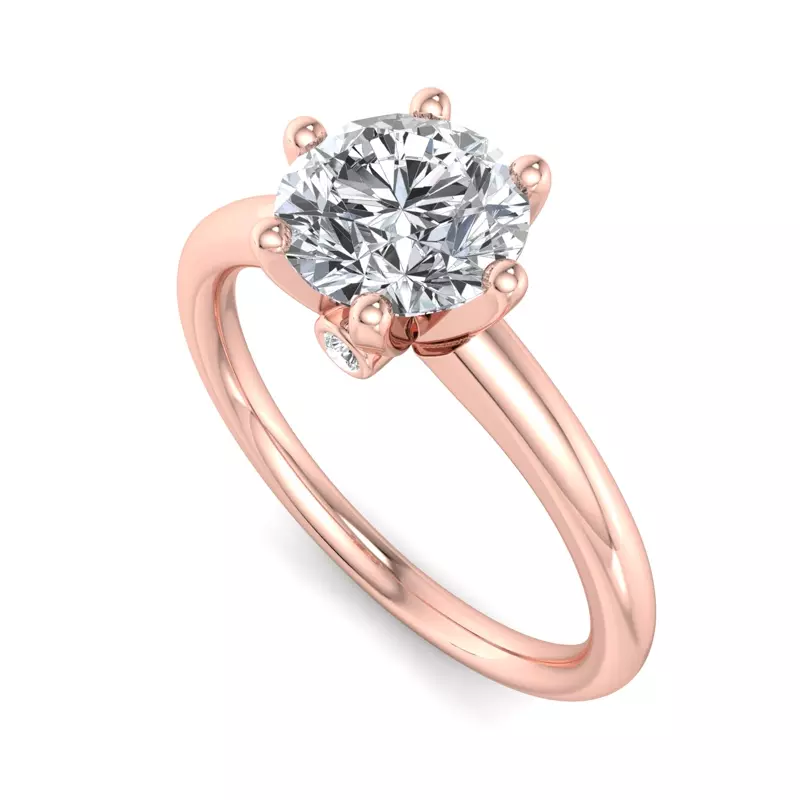 14K Rose Gold Ariella 6-Prong Solitaire Engagement Ring