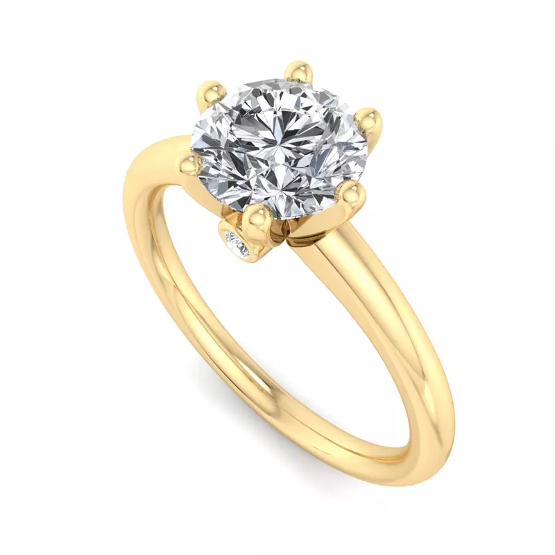 14K Yellow Gold Ariella 6-Prong Solitaire Engagement Ring