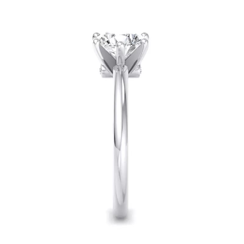 18K White Gold Ariella 6-Prong Solitaire Engagement Ring