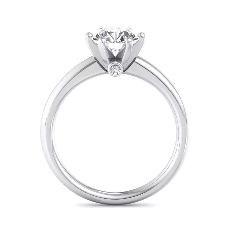 18K White Gold Ariella 6-Prong Solitaire Engagement Ring