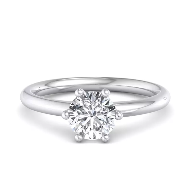 18K White Gold Ashley Solitaire Engagement Ring