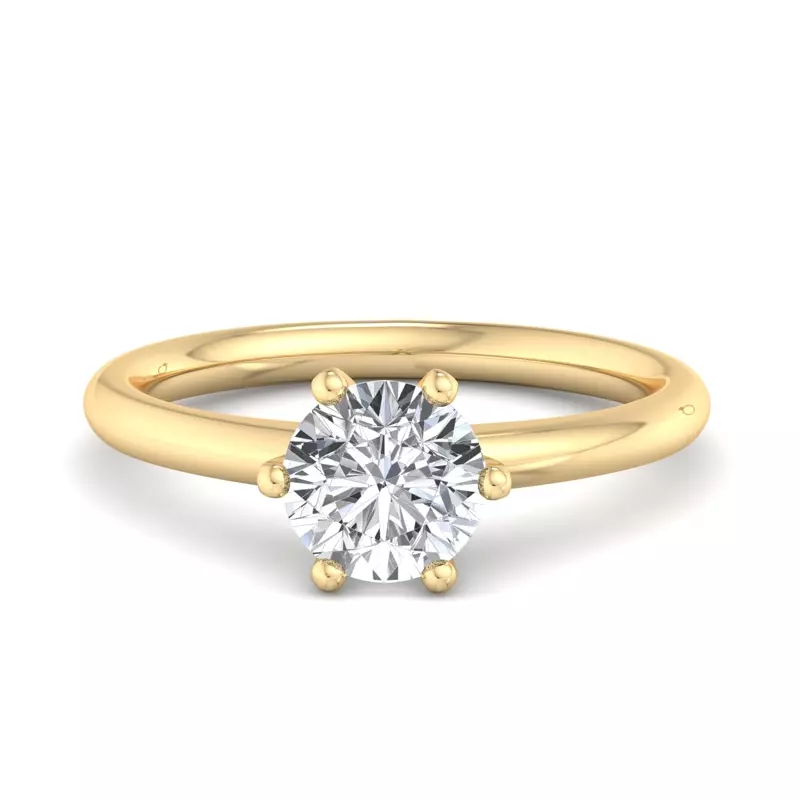 18K Yellow Gold Ashley Solitaire Engagement Ring