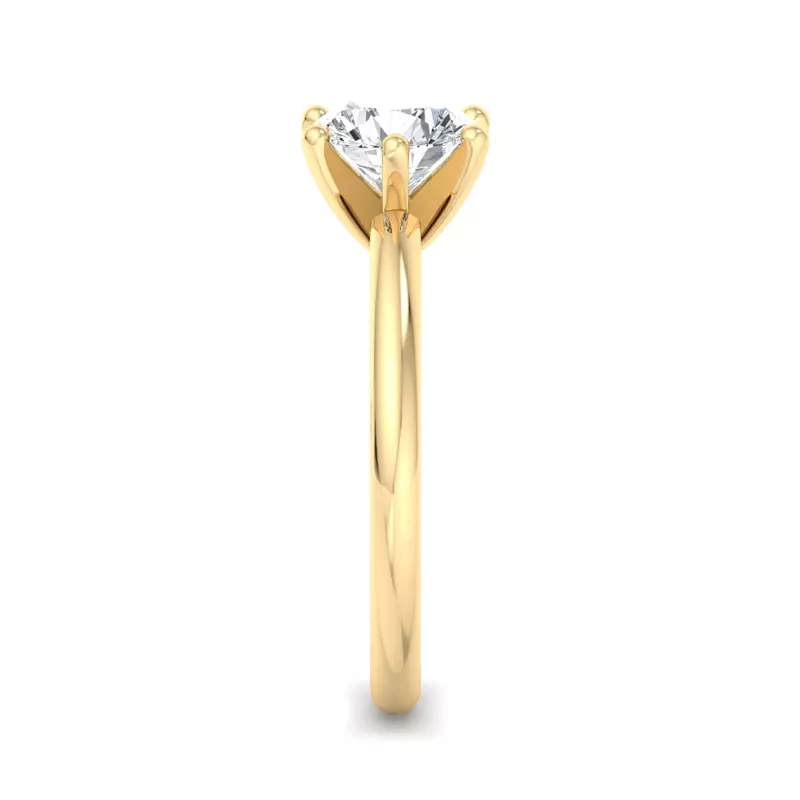 18K Yellow Gold Ashley Solitaire Engagement Ring