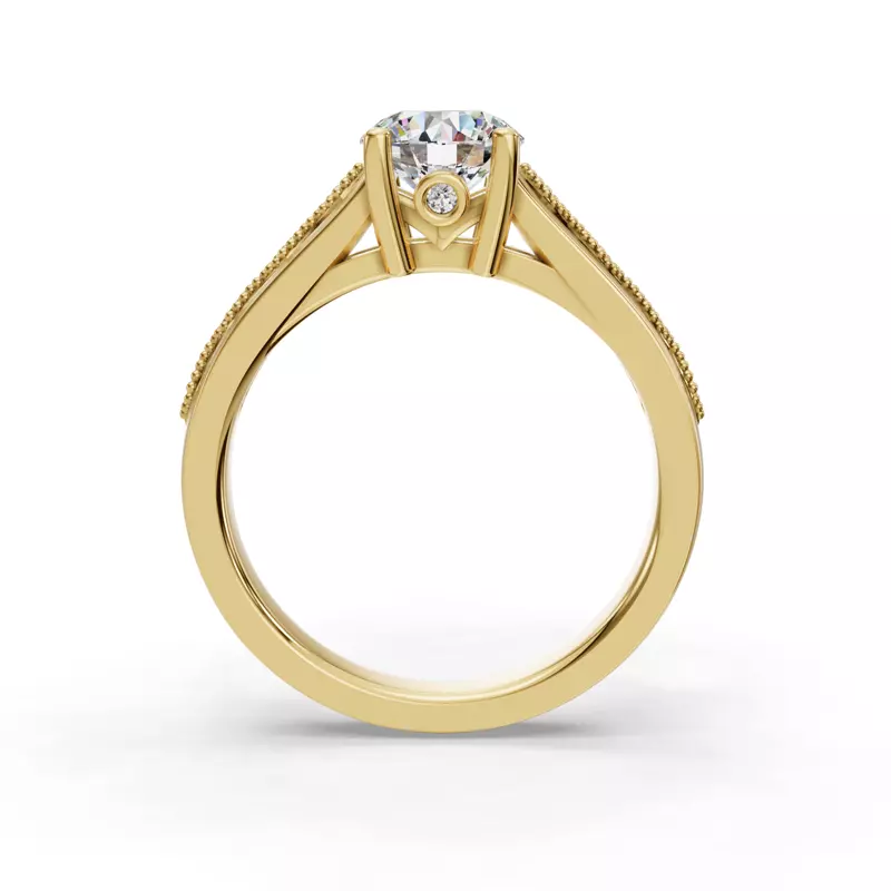 14K Yellow Gold Meadow Solitaire Engagement Ring