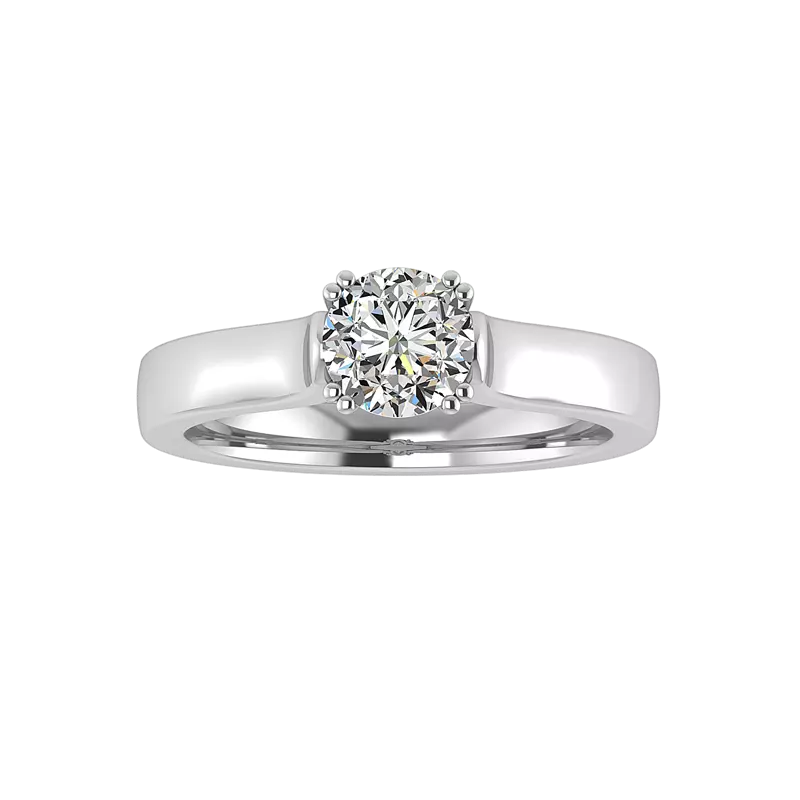 14K White Gold Emerson Solitaire Engagement Ring