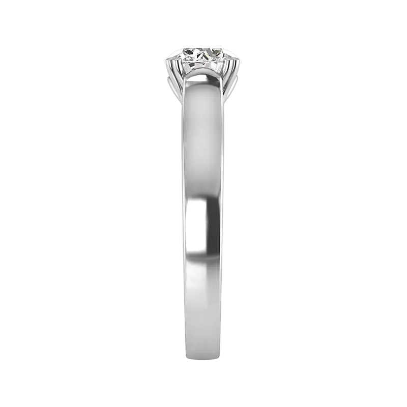 14K White Gold Emerson Solitaire Engagement Ring