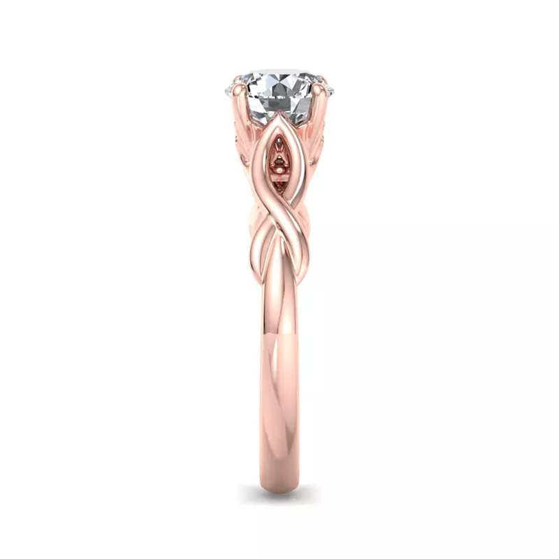 14K Rose Gold Mia Twisted Solitaire Engagement Ring