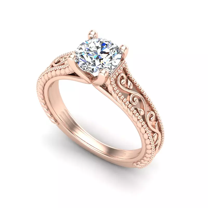 14K Rose Gold Ryleigh Solitaire Engagement Ring