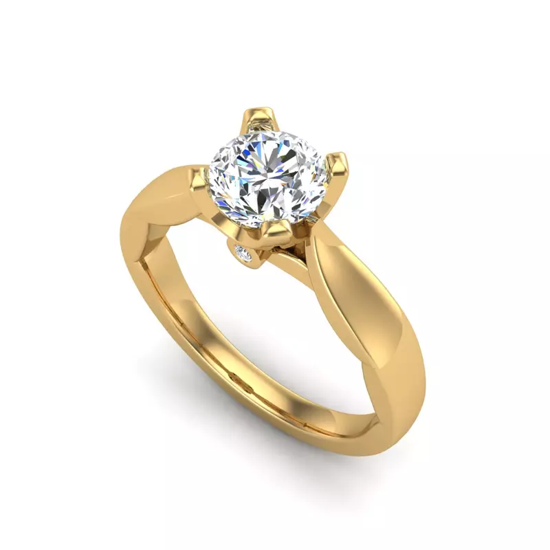 14K Yellow Gold Khloe Solitaire Engagement Ring