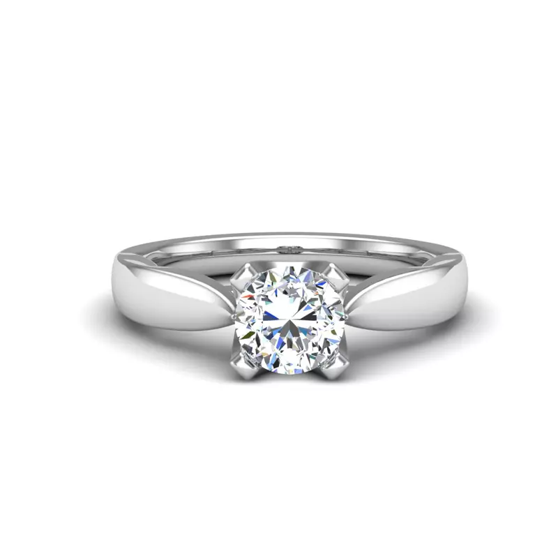 18K White Gold Khloe Solitaire Engagement Ring
