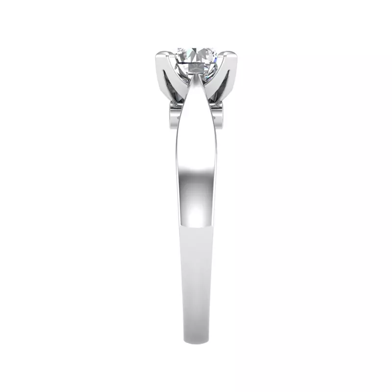 18K White Gold Khloe Solitaire Engagement Ring