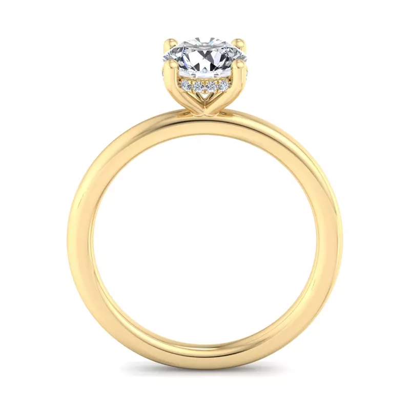 14K Yellow Gold Lucia Hidden Halo Engagement Ring
