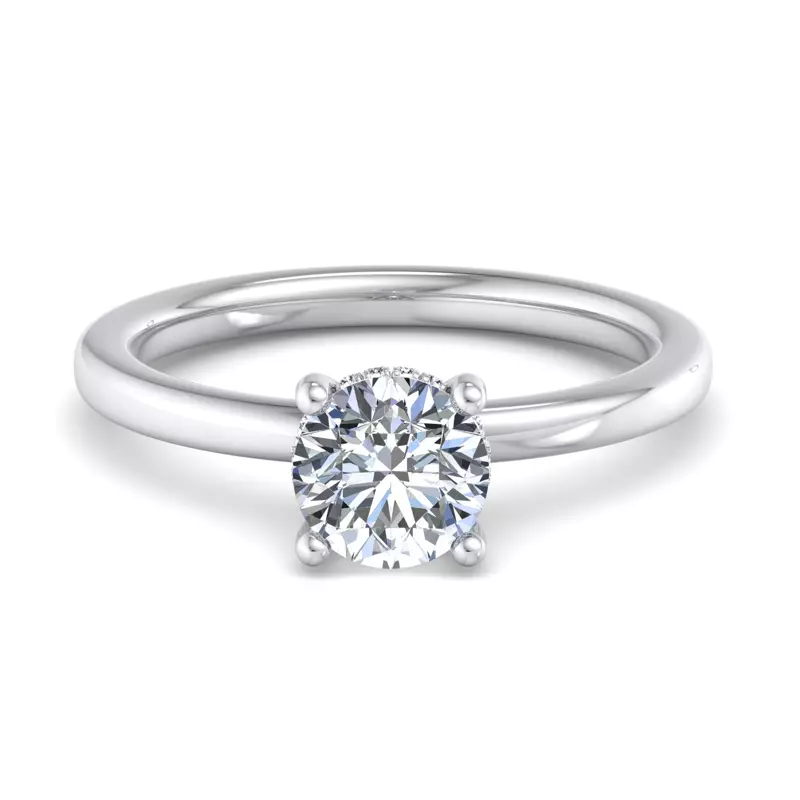 18K White Gold Lucia Solitaire Engagement Ring