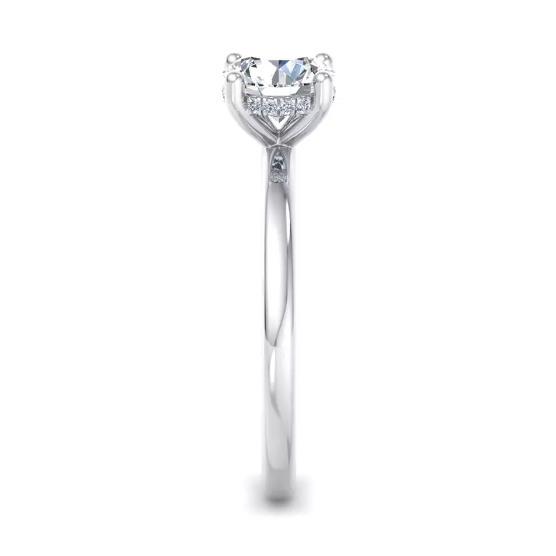 18K White Gold Lucia Solitaire Engagement Ring