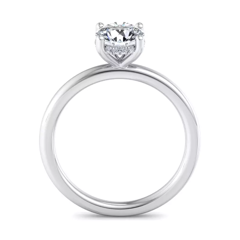 18K White Gold Lucia Solitaire Engagement Ring