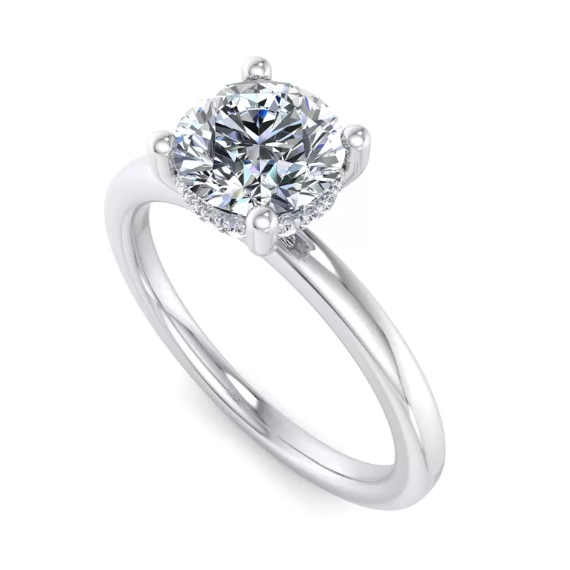 18K White Gold Lucia Solitaire Engagement Ring