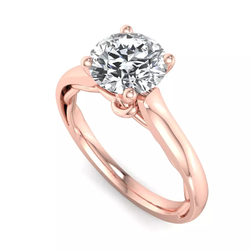 14K Rose Gold Callie Solitaire Engagement Ring