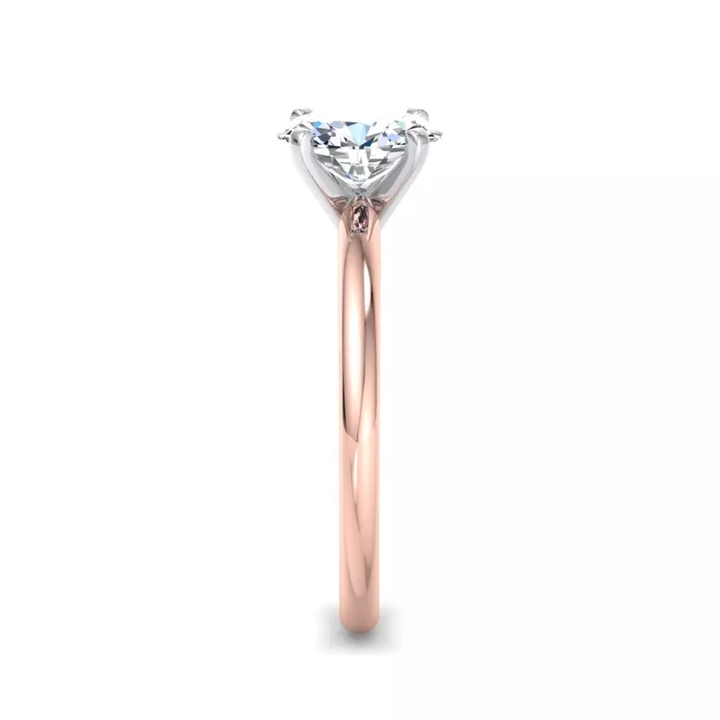 14K Rose Gold Leah 4 Prong Solitaire Engagement Ring