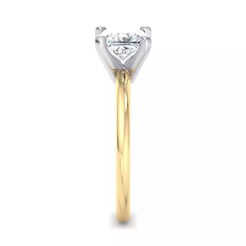 14K Yellow Gold Leah 4 Prong Solitaire Engagement Ring