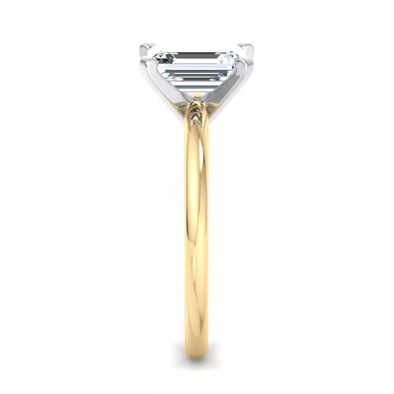 14K Yellow Gold Leah 4 Prong Solitaire Engagement Ring