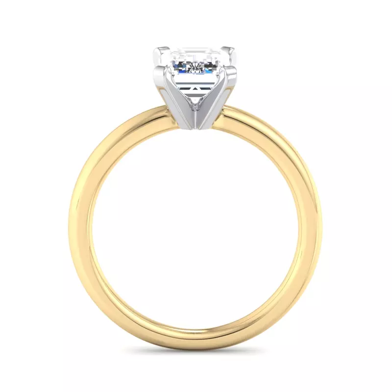 14K Yellow Gold Leah 4 Prong Solitaire Engagement Ring