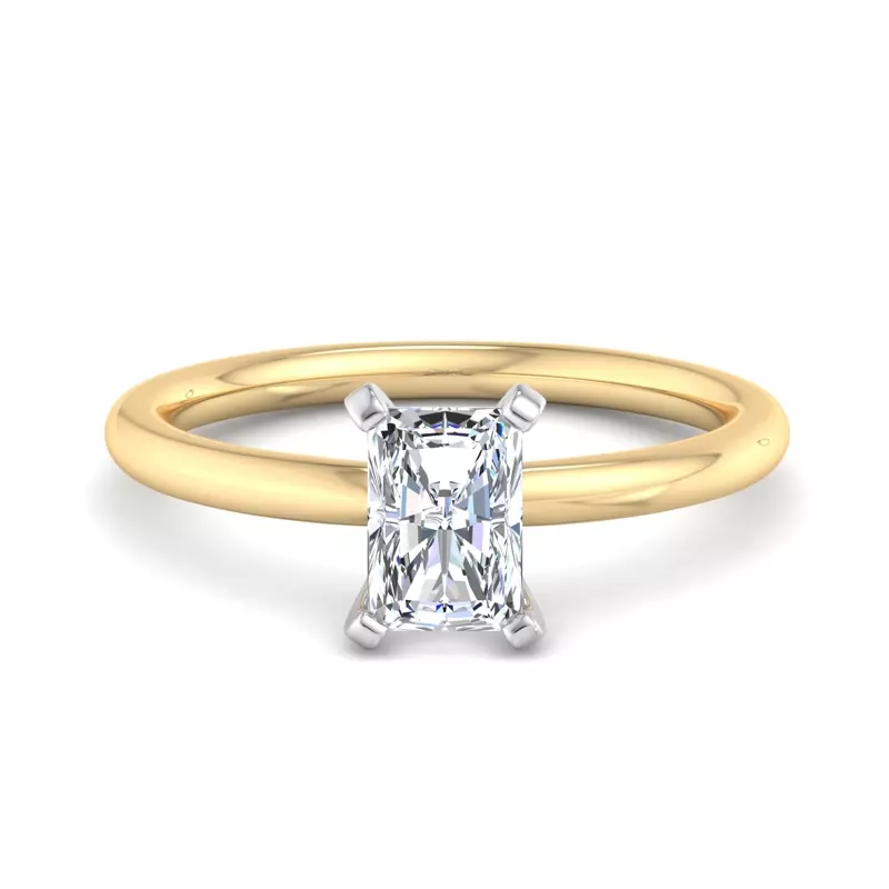 14K Yellow Gold Leah 4 Prong Solitaire Engagement Ring