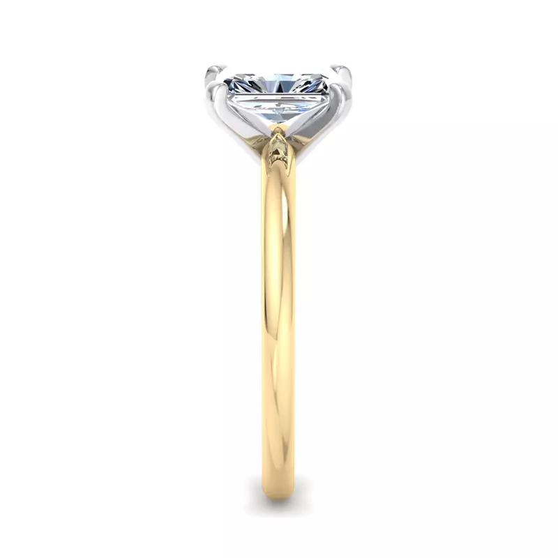 14K Yellow Gold Leah 4 Prong Solitaire Engagement Ring
