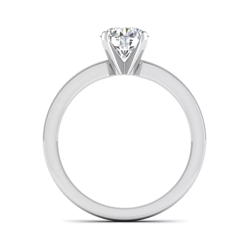 Platinum Leah 4 Prong Solitaire Engagement Ring