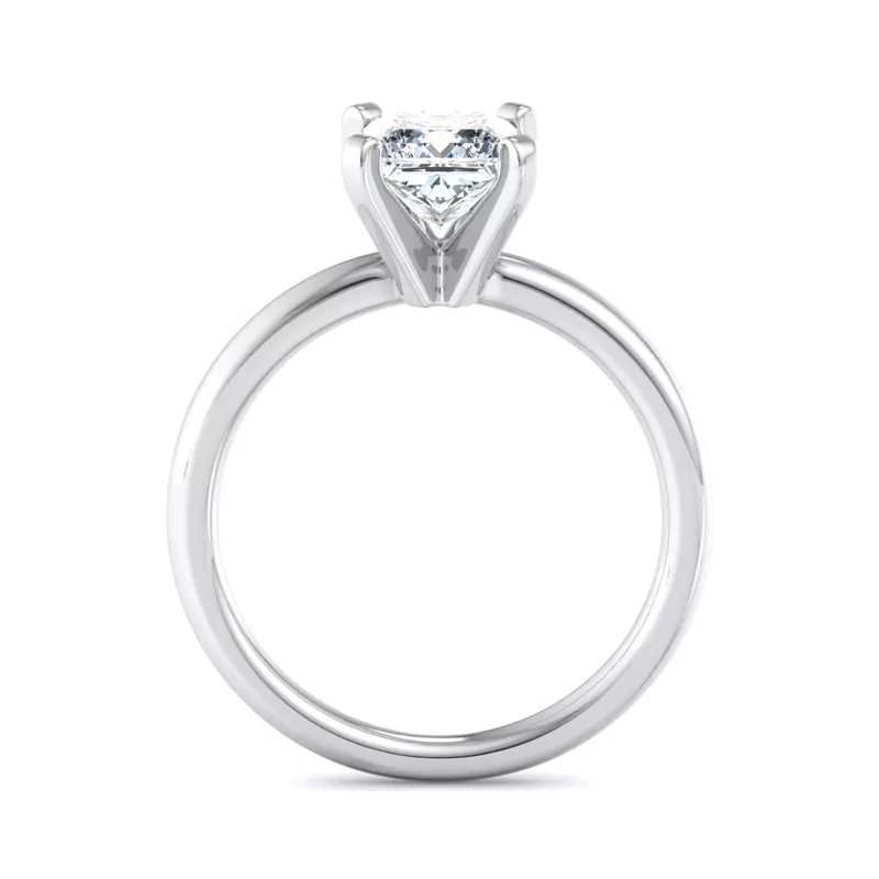 Platinum Leah 4 Prong Solitaire Engagement Ring