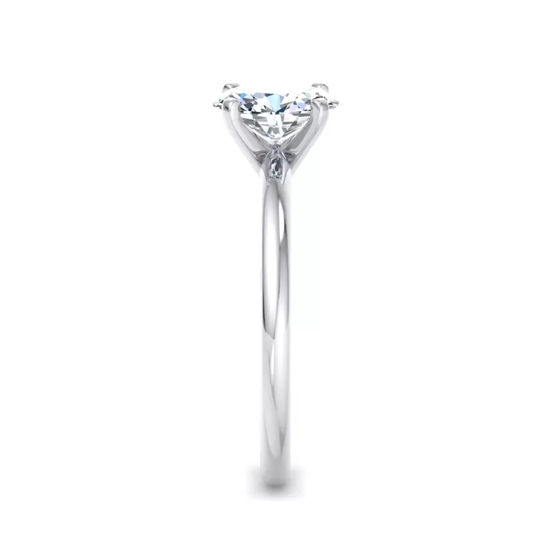 Platinum Leah 4 Prong Solitaire Engagement Ring