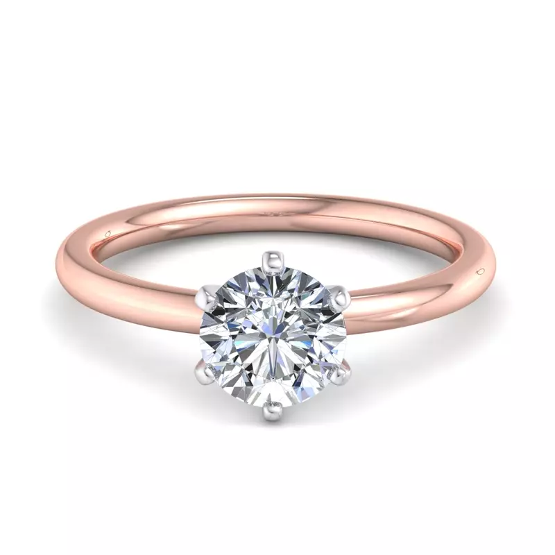 14K Rose Gold Ilana 6 Prong Solitaire Engagement Ring