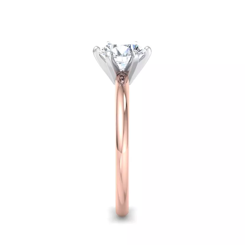 14K Rose Gold Ilana 6 Prong Solitaire Engagement Ring