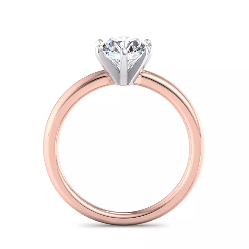 14K Rose Gold Ilana 6 Prong Solitaire Engagement Ring