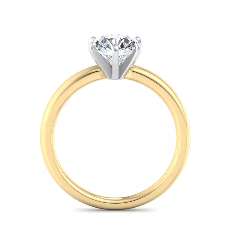 14K Yellow Gold Ilana 6 Prong Solitaire Engagement Ring