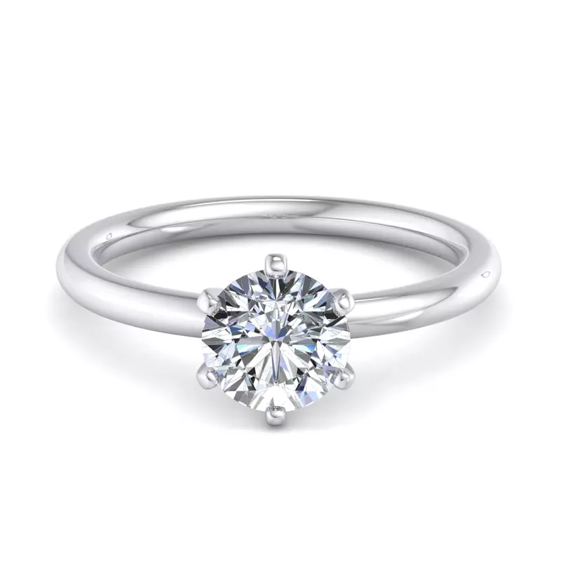 Platinum Ilana 6 Prong Solitaire Engagement Ring