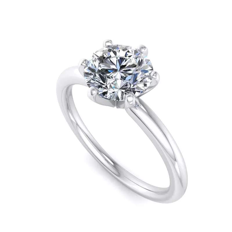 Platinum Ilana 6 Prong Solitaire Engagement Ring