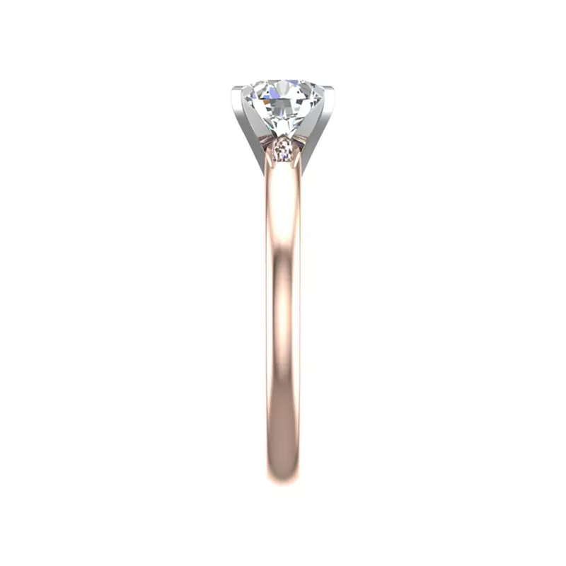 14K Rose Gold Lillian 4 Prong Solitaire Engagement Ring