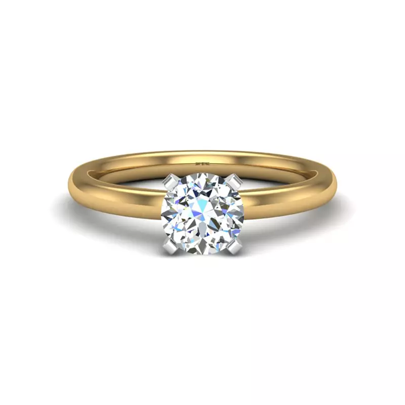 14K Yellow Gold Lillian 4 Prong Solitaire Engagement Ring