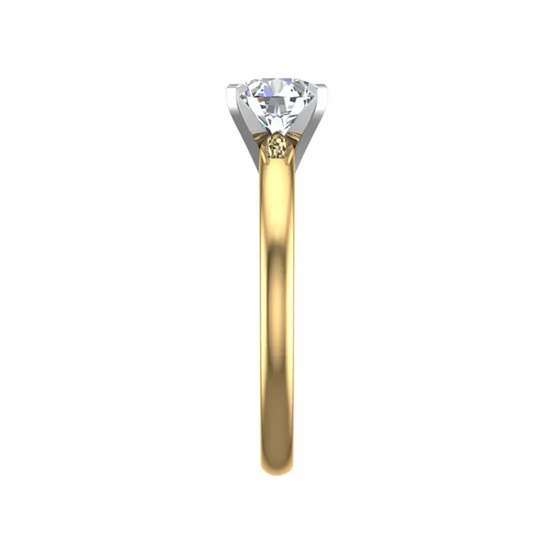 14K Yellow Gold Lillian 4 Prong Solitaire Engagement Ring