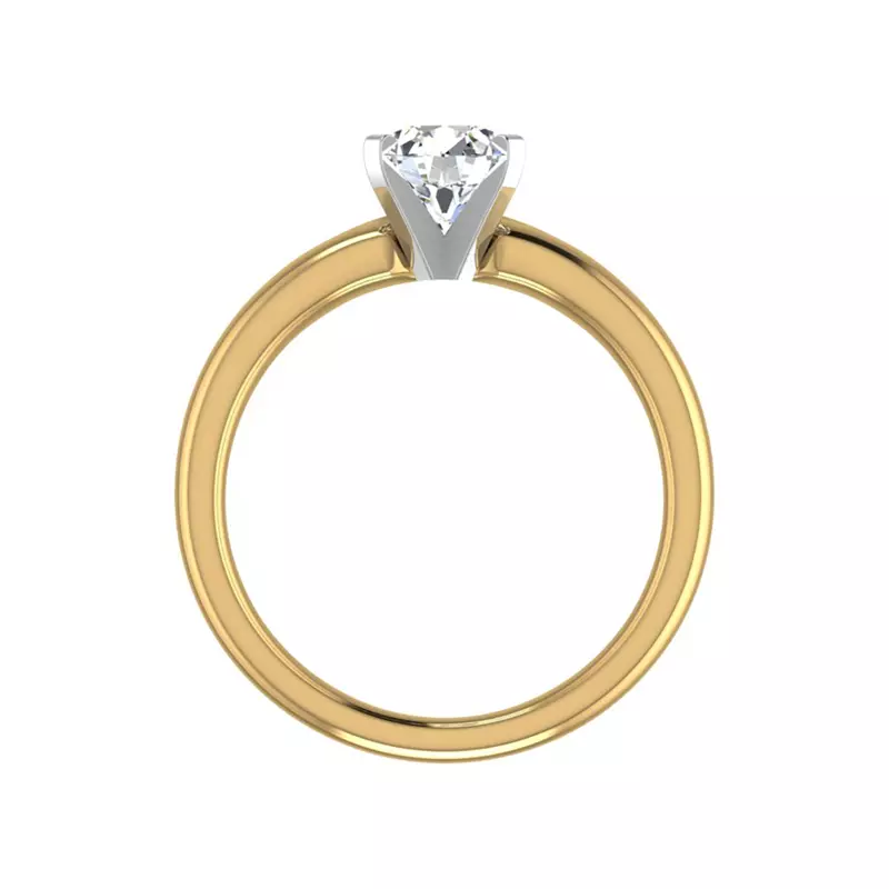 14K Yellow Gold Lillian 4 Prong Solitaire Engagement Ring