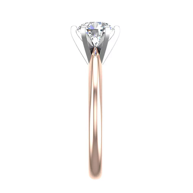 14K Rose Gold Maria 6 Prong Solitaire Engagement Ring